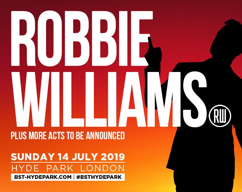 Robbie to headline BST Hyde Park!