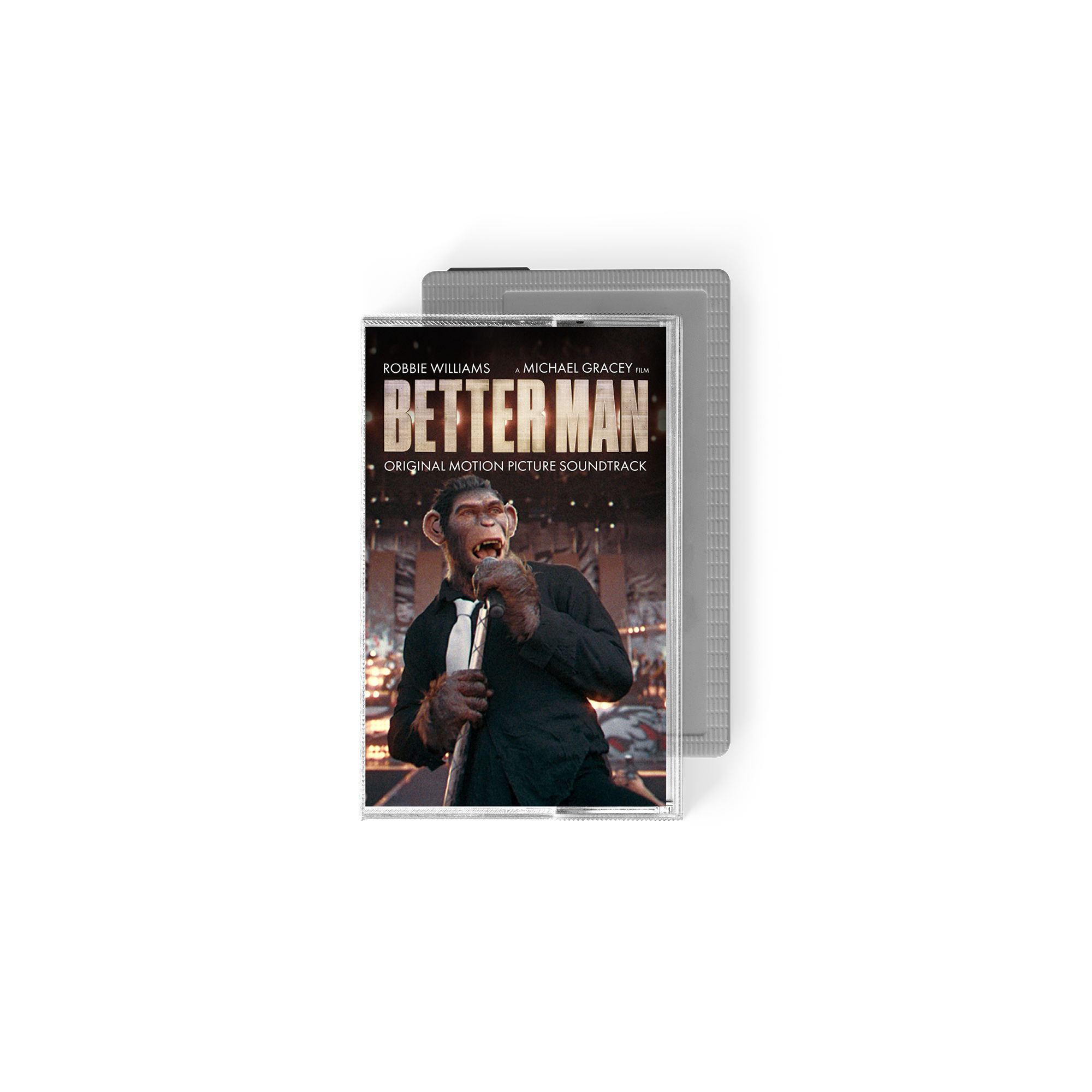 Front view of Robbie Williams - Better Man (Original Motion Picture Soundtrack): Alternative Artwork Silver Cassette