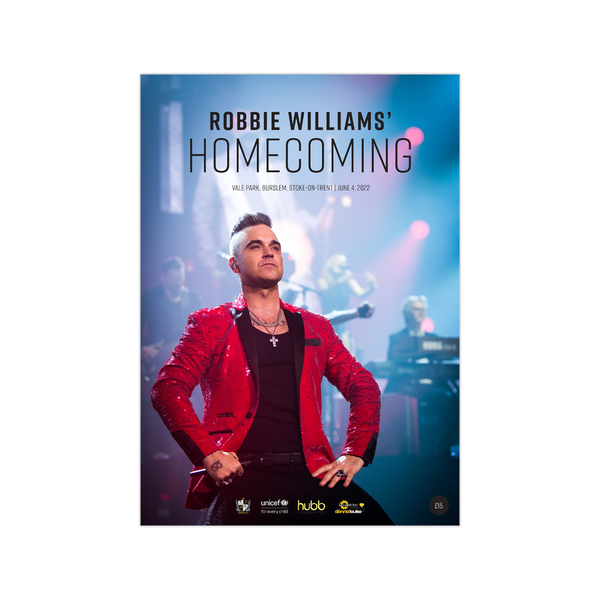 A4 Souvenir Homecoming Programme only available on RobbieWilliams.com