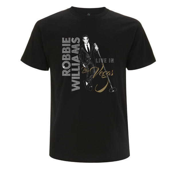 Robbie Live in Las Vegas T-Shirt (Black) only available on RobbieWilliams.com