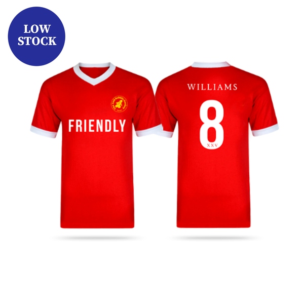 Friendly Football Shirt - Red only available on RobbieWilliams.com
