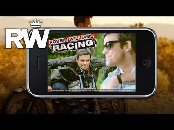 Robbie Williams Racing Game Trailer only available on RobbieWilliams.com